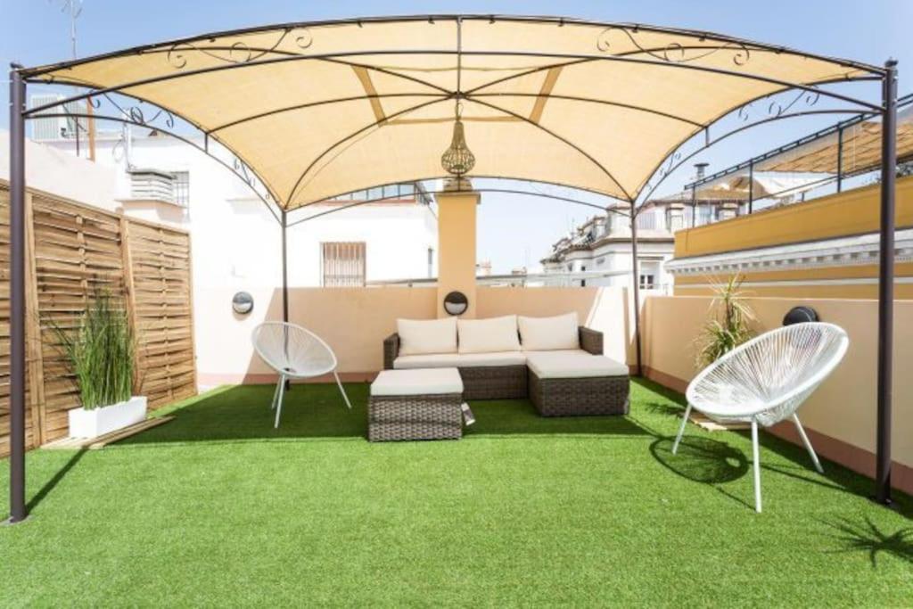 세비야 Esse Atico. Precioso Atico Con Terraza En Pleno Centro 아파트 외부 사진